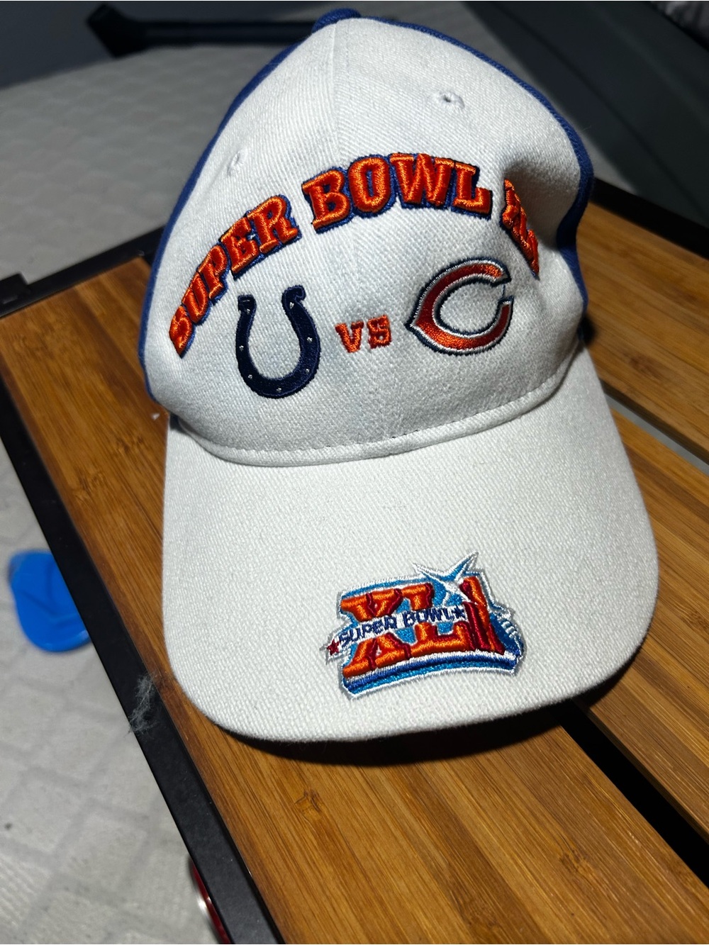 Vintage Super Bowl XLIV Colts vs Bears White Team Cap